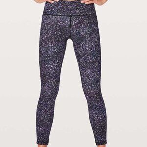 Lululemon Train Times 7/8 Leggings in Purple Crystalline Multi Speckle